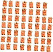 BEBEMOKO 40Pcs Cute Tiger Pattern Lollipop Cards with Iron Wire for Parties Candy Wrap Paper for Themed Celebrations Fun Decorations for Weddings and Events