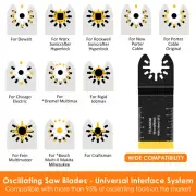 5Pcs Oscillating Saw Blade Set Titanium Bimetal Oscillating Multitool BrFqz