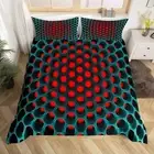 Boys Bedding Set Geometric Men Duvet Cover Set for Kids Teens Three-Dimensional