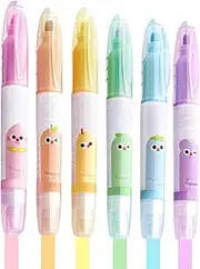 Eraser Highlighter - Multifunctional Marking Highlighter,Double Head Smooth Writing Highlighters, Erasable Highlighter Pen Markers for Students