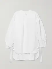 [Co] Co - Oversized Organic Cotton-poplin Shirt - White - small small White