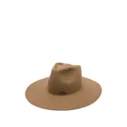 [Ruslan Baginskiy] Ruslan Baginskiy Felt Wide-brim Fedora Hat XS BROWN