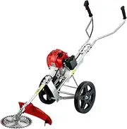 Giantz Wheel Brush Cutter, 62cc Petrol Grass Trimmer Cutters Whipper Snipper Hand Power Saw Brushcutter Home Garden Farm Lawn Gear, 2 Stroke with Cutting Saws Blade 3 in1