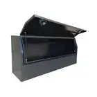 2100 x 600 x 820mm Black Aluminium Half Lid Ute Tool Box Truck Trailer Toolbox