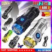 Three-Eyed Monster Mini Flashlight, Rechargeable LED Flashlights High Lumens HA