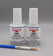 For MAZDA Paint Code 34K CRYSTAL WHITE PEARL(2 Layer)Touch up Paint +Fine Brush: