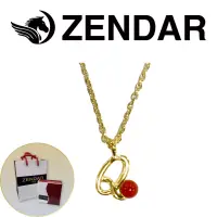 在飛比找博客來優惠-【ZENDAR】頂級天然沙丁紅珊瑚圓珠3-3.5mm字母金色