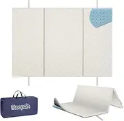Sleepah Pack and Play Mattress Tri-Fold Double Sided Pad (Firm for Babies) and Soft Memory Foam (for Toddlers) Play Yard Mattress Pad Fits Most Pack N Play Playpens Cribs Foldable with Cary Bag