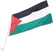 BEBEMOKO Car Window Flag Adornment Palestine Flag 30x45cm Plastic Quick Install Flagpole