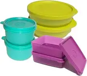 [Tupperware] Small Bowls and Storage Containers Lot of 6 Green Purple Teal