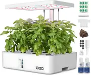 Herb Garden Indoor with LED Grow Light Hydroponics Growing System Kit 12Pods