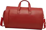 [yuksok] Leather Duffle Bag Carry on Bag Tote Business Travel Bag for Camping Backpacking