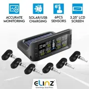Elinz Solar Powered Tyre Pressure Monitoring System TPMS 6 Internal Sensors