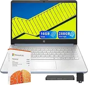 HP Stream 14" Ultra-Light Laptop for Students & Business, Intel Processor N150, 16GB RAM, 288GB Storage(128GB UFS+160GB Docking Station Set), 1 Year Office 365, Wi-Fi 6, Copilot AI, Win 11, Blue