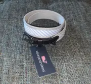 NWT Vineyard Vines Seersucker Canvas Club Belt Mens/Boys Size 28 Blue Gray T6