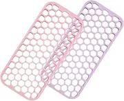 CANIGHT 2Pcs Silicone Heat Resistant Mat Pad Non Slip Hair Tool Holder for Curling Iron Flat Iron Durable Portable Counter Protector for Safe Hair Styling