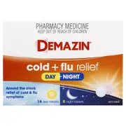 Demazin Cold & Flu + Cough Day & Night 24 Capsules