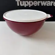 Tupperware Thatsa Bowl Medium Wine Red with white Seal 4.5 L / 19 Cup Wine Red