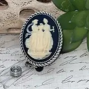 Lady Well Roman Mythology Lanyard Cameo Retractable Reel ID Card Badge Holder