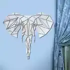 Elephant Acrylic Mirror Wall Stickers Wildlife Animal Mural Home Decor Geometric