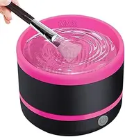 Automatic Makeup Brush Cleaner Machine, Foundation Brush Makeup Sponge Washer, Rechargeable Beauty Cosmetic Tool Washer for Foundation Concealer Eyeshadow Blush Applicators