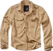 Brandit Vintage Longsleeve Shirt, beige, Size 2XL for Men