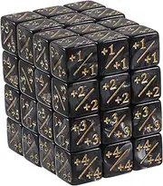 FELTECHELECTR Token Dice Counters 48pcs Dice Set Acrylic Dice Dice Game Accessories Stackable Design for Card Games