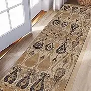 Classical Carpet Narrow Runner Rug Width 60cm 70cm 80cm Hallway Washable Floor Mats for Stairs Hall Kitchen Balcony, Rubber Backed Non-Slip Extra Long Carpet 100cm 2m 300cm 4m 5m 6m(100x150cm)