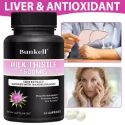 Milk Thistle Capsules - Cleanse & Detox Support,Maintains Liver Function Health