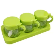 Glass Seasoning Box Kitchen Spice Jar Set Container Storage Spice Organizer USA