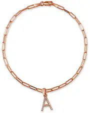 Sabrina Designs 14K Rose Gold 0.08 ct. tw. Diamond Initial Bracelet (A-Z)