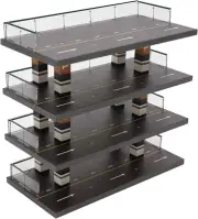 4-Tiers Model Car Display Case, 1/64 Scale Hot Diecast Wheels Display Case Toy C