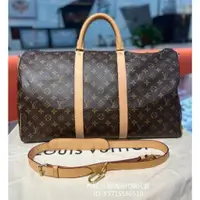 在飛比找蝦皮購物優惠-二手精品 路易威登 LV KEEPALL 字紋 旅行袋 行李