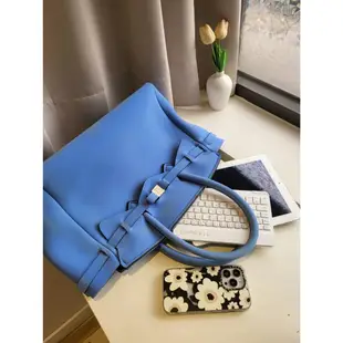 義大利 Save my bag 大款 粉藍色防水輕量手提包 托特包 筆電包 大容量精品包 防水極輕貴婦包 專櫃正品
