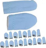 KONTONTY 20pcs Wool Felt Thimble Finger Cots Needle Guard Protectors for DIY Felting Pu Finger Protector Random Color