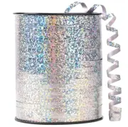 500 Yards Silver Shiny Curling Ribbon Metallic Balloon Roll for Party Festival A