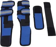 1 Pair Dog Front Leg Braces, Dog Knee Pads Cover Tape Elbow Protectors with Supporting Sleeve, Pet Knee Pads for Ligament Injuries Sprains (HJ33 Front Double Leggings Blue (Third