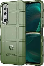 [Ysnzaq] for Sony Xperia 5 III Straight Case,Rugged Slim Phone Case with Heavy Duty Shockproof Military Grade Anti-Fall Anti-Scratch and Camera Lens Protector Cover for Sony Xperia 5 III HD Green