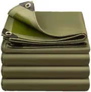 Heavy Duty Waterproof Canvas Tarp 6.6×9.8 Feet Industrial Grade Tarps for Automo