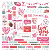 Smitten Stickers 12"X12"-Elements