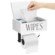 Wood Toilet Paper Holder Flushable Wipes Dispenser 8x5x6 Inches Toilet Paper ...