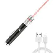 Powerful Red Laser Pointer Pen USB Rechargeable High Power Beam Light
