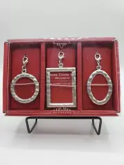 Pottery Barn Mini Frame Charm/Ornament Set - Oval Square Round Pewter look NIB