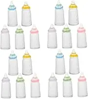 Zerodeko 50Pcs Mini Bottle Decor Realistic Miniature Bottle Ornaments for Showers and Birthday Decorations Safe and Engaging Tiny Jars for Dollhouses and Playtime Fun