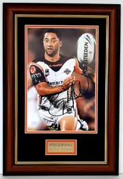 Benji Marshall Wests Tigers Signed Action Photo Framed Memorabilia