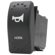 Switch Boss Dual Blue LED Laser Etched Rocker Switch - Horn (Momentary)
