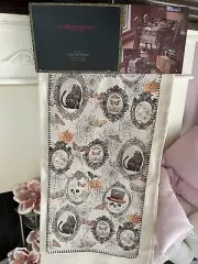 Rare Christian Siriano Apothecary Skulls, Cats Halloween Table Runner 2 Pack
