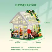 F-C9064 Modular Flower House with LED Lighting Kit Original Box 598 Pieces