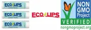 Vegan Lip Balm by Eco Lips Superfruit/Sweet Mint/Lemon Lime 3 Pack Bee...