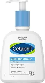 Cetaphil Gentle Cleanser 236 ml, For All Skin Types, Dermatologist Tested for Sensitive Skin, Fragrance Free, Oil Free, Paraben Free, Hypoallergenic, Formulated with Niacinamide